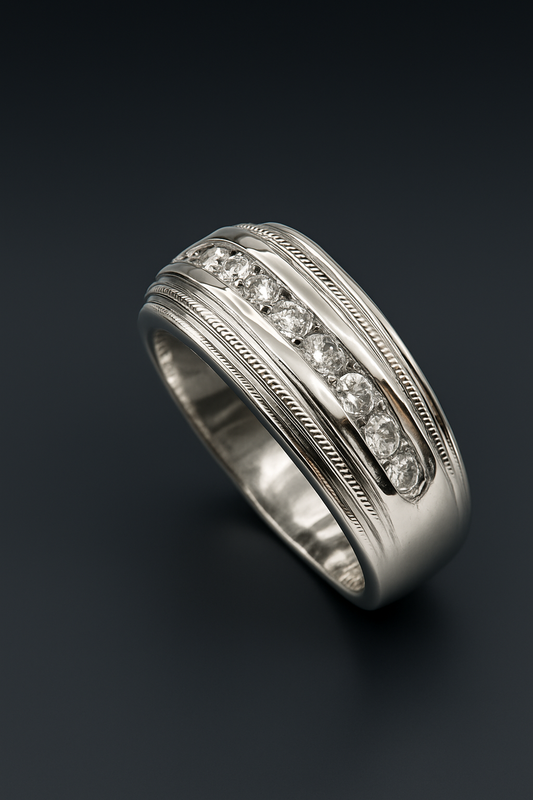 Men's Half-Eternity Diamond Band