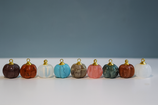 Seasonal Natural Stone Pumpkin Charm