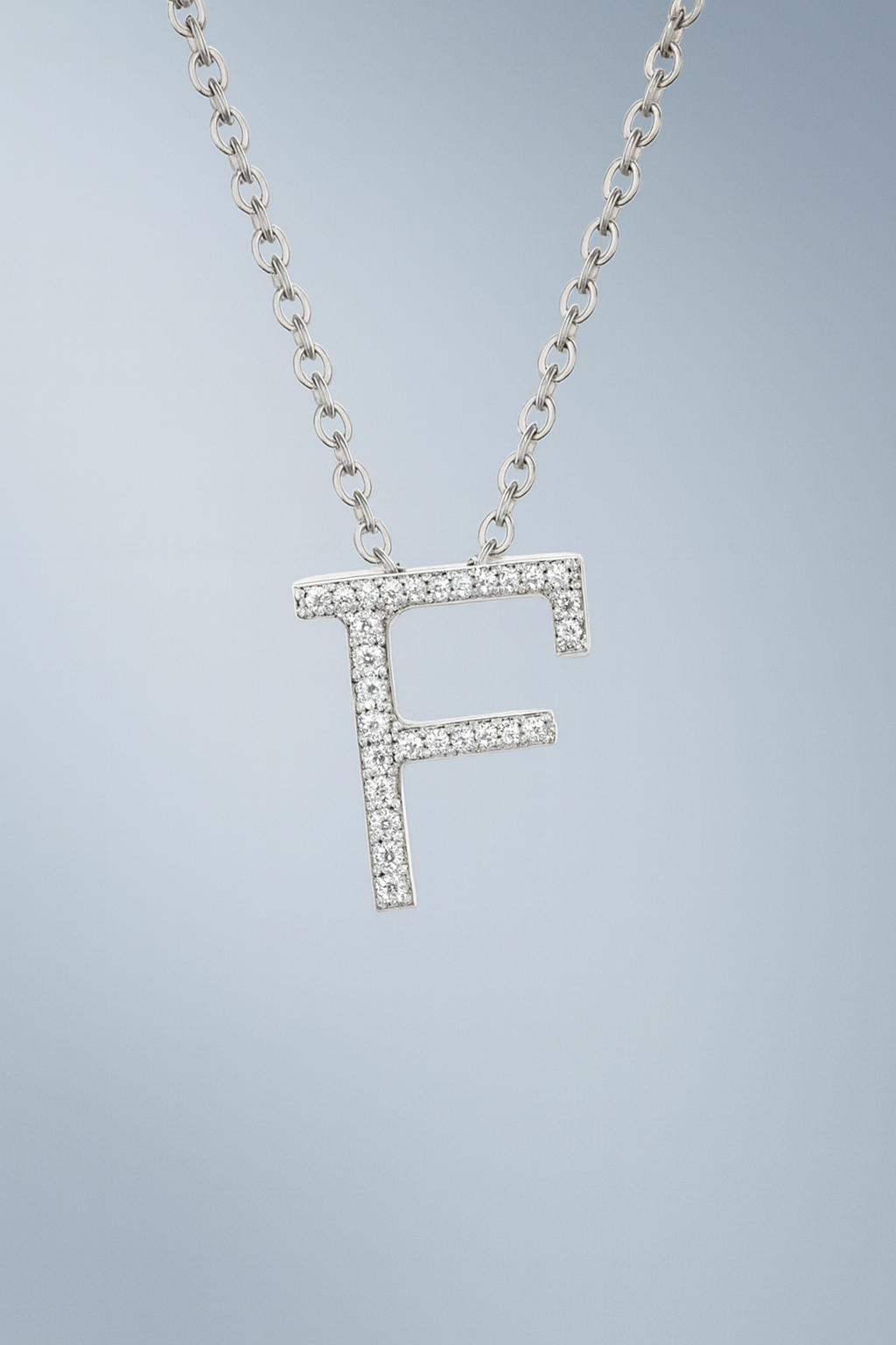 Custom Moissanite Letter Necklace Pendant