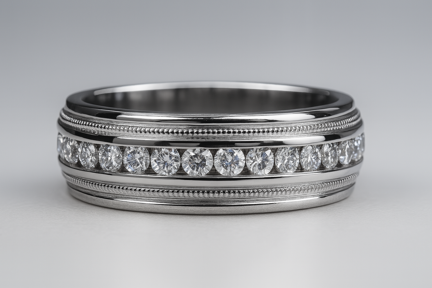 Men's Half-Eternity Diamond Band
