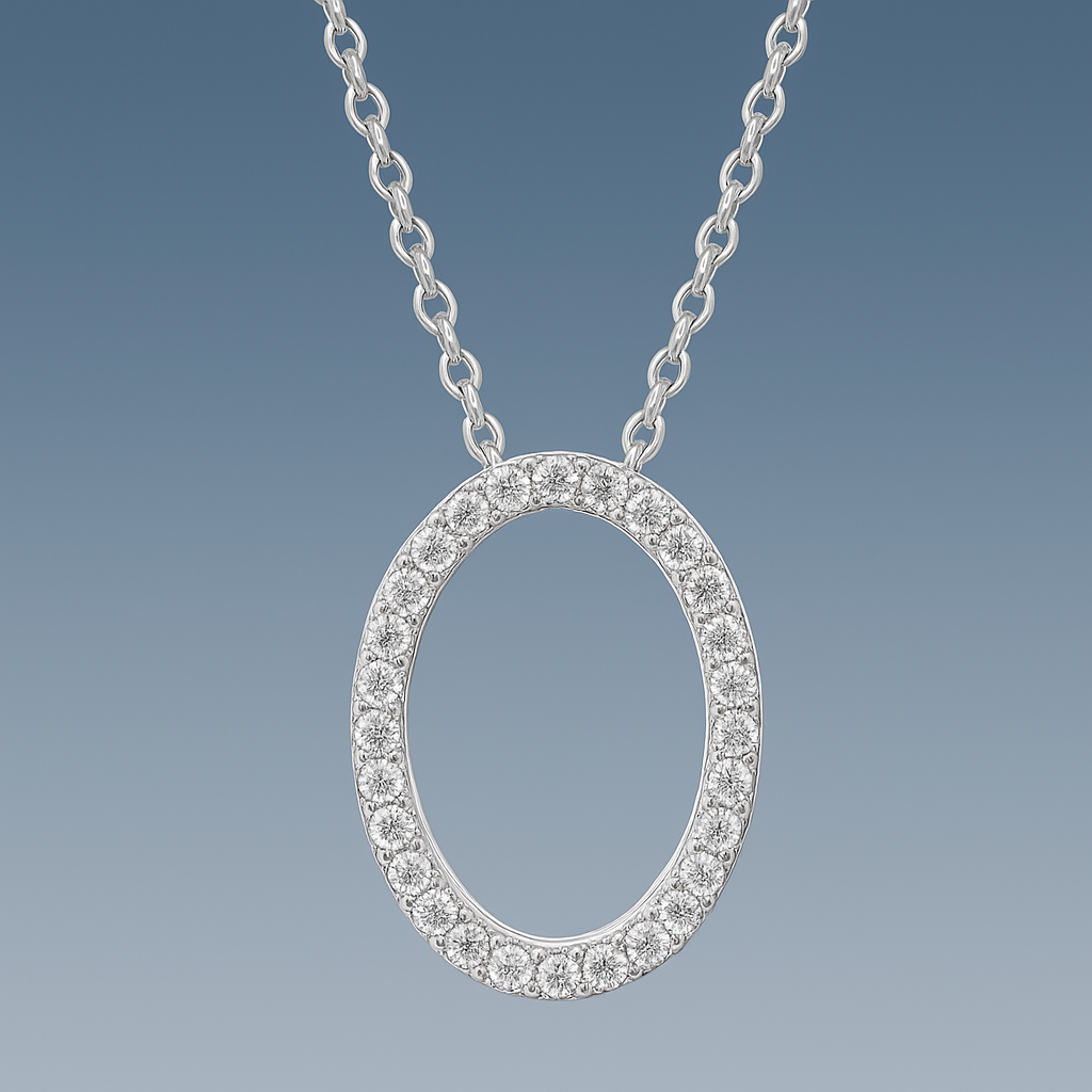 Custom Moissanite Letter Necklace Pendant