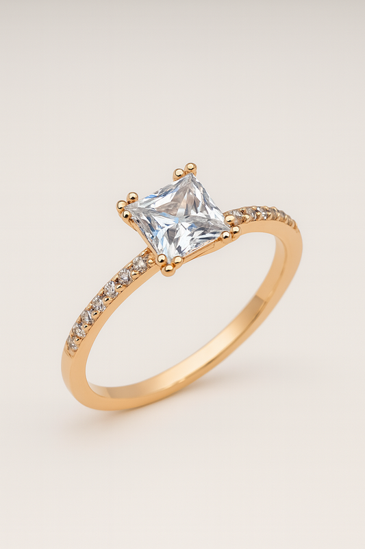 Stackable Princess Cut Cocktail Ring