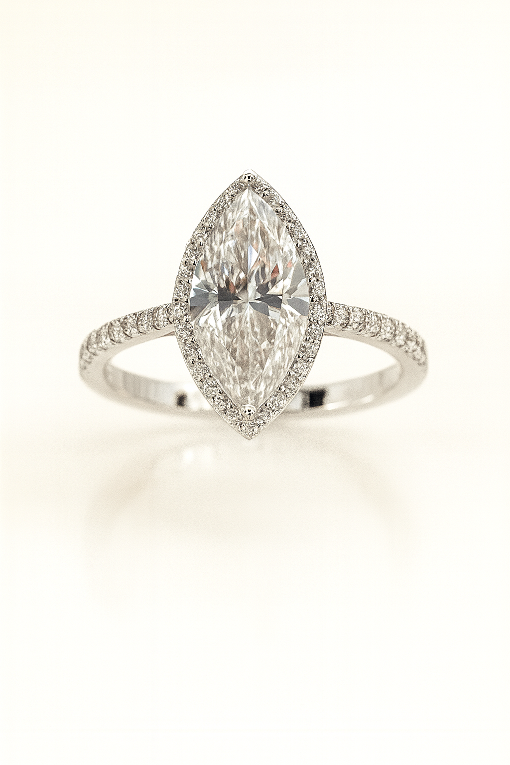 Marquise Halo Engagement Ring