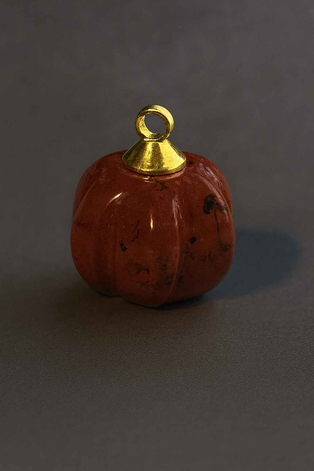 Seasonal Natural Stone Pumpkin Charm