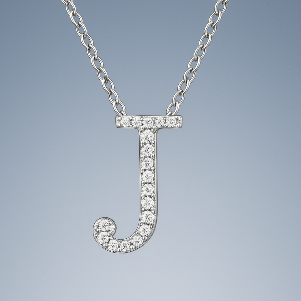 Custom Moissanite Letter Necklace Pendant