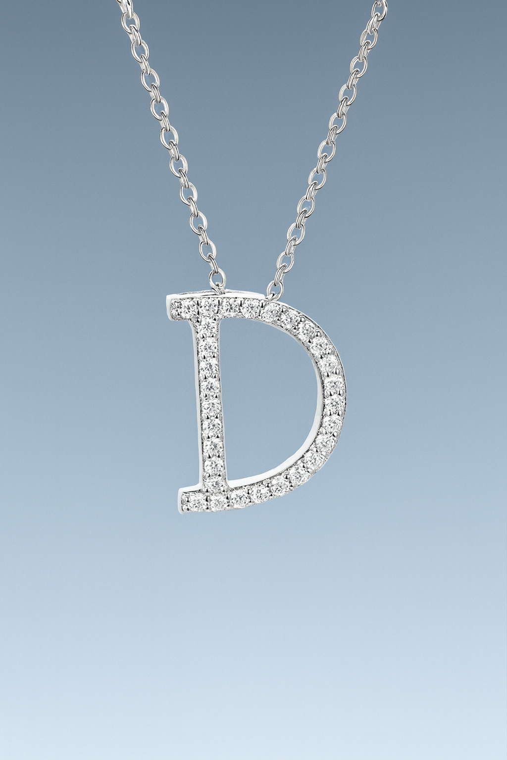 Custom Moissanite Letter Necklace Pendant