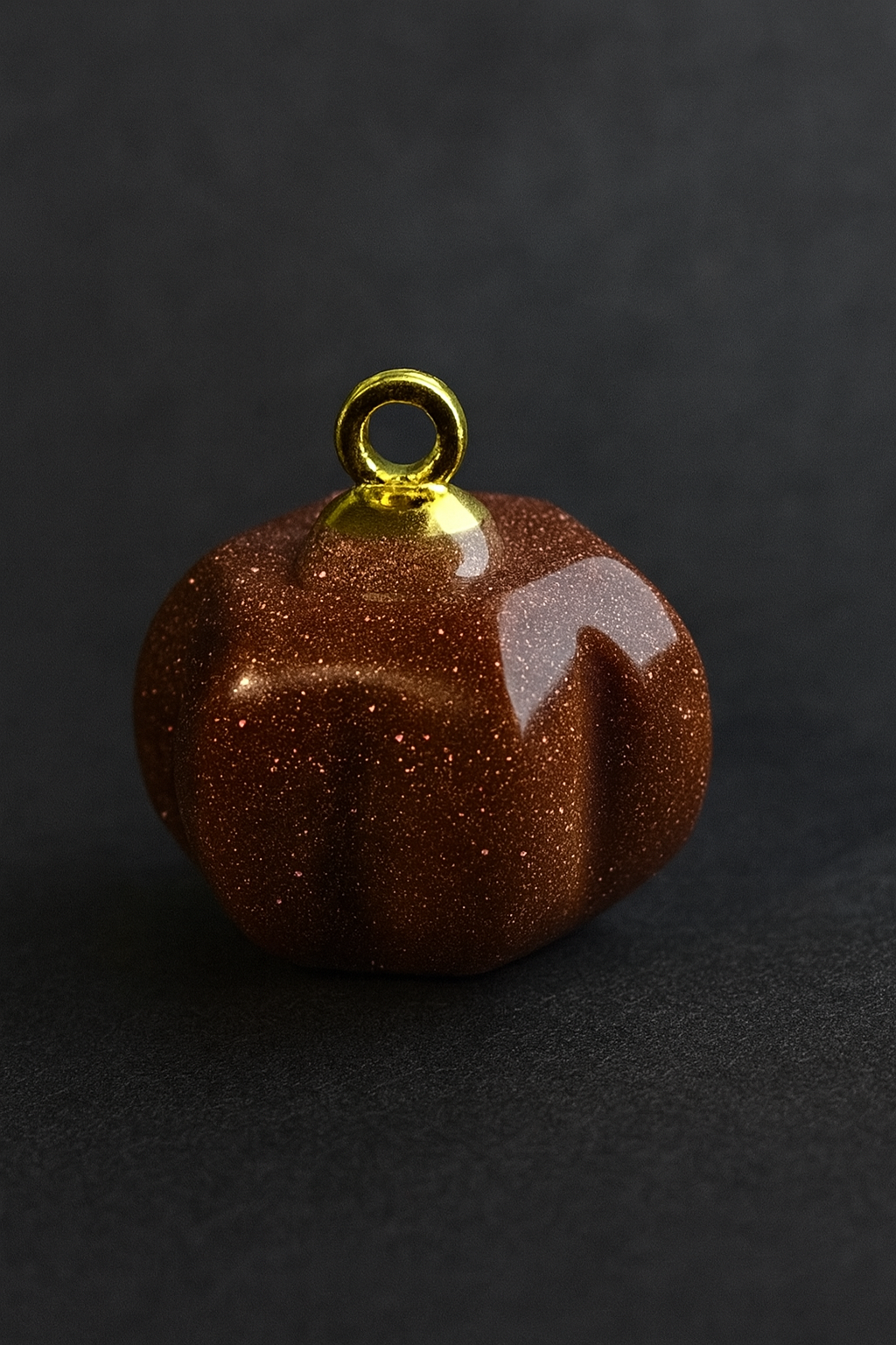 Seasonal Natural Stone Pumpkin Charm