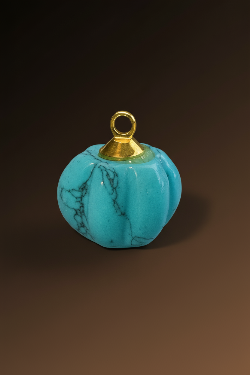 Seasonal Natural Stone Pumpkin Charm