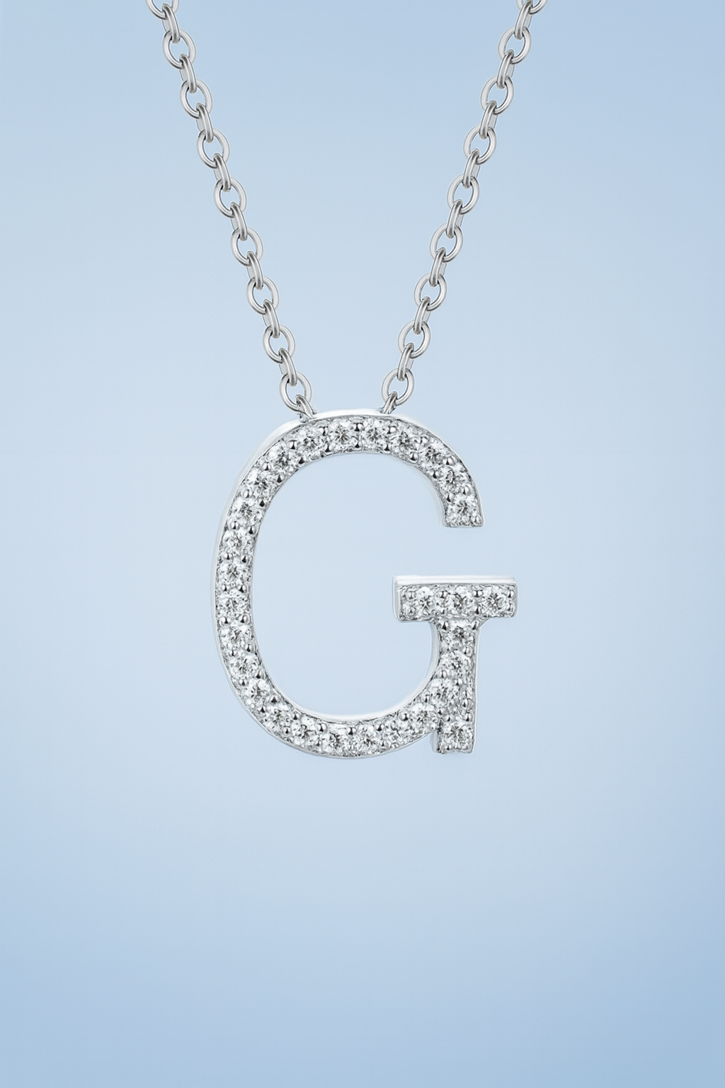 Custom Moissanite Letter Necklace Pendant
