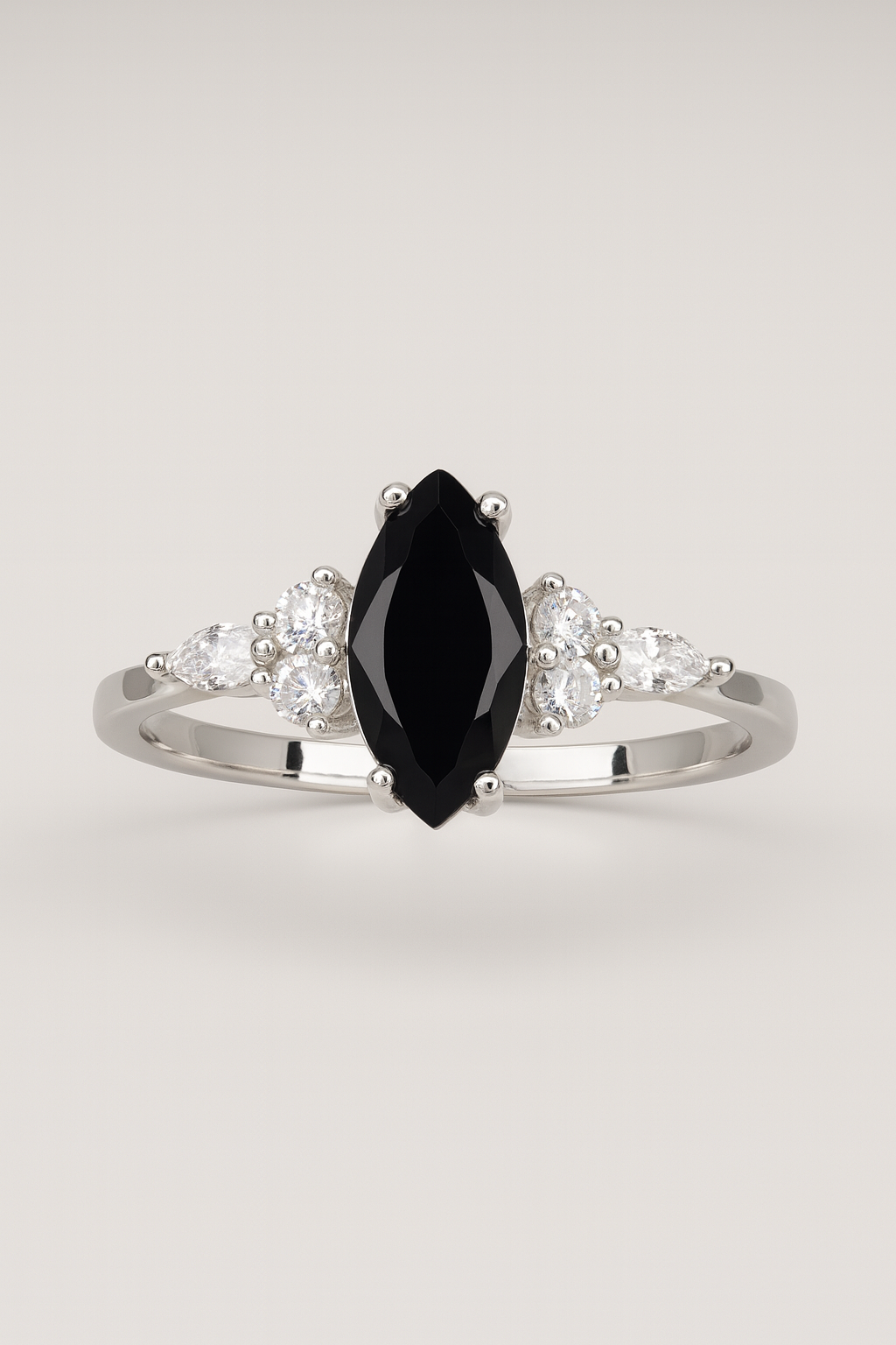 Black Onyx Marquise cut ring