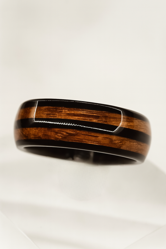 Men's Polished Whiskey Barrel Band