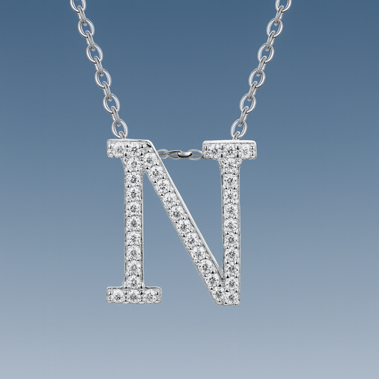 Custom Moissanite Letter Necklace Pendant